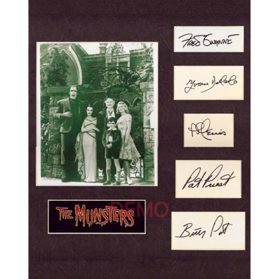 Munsters Hand Signed Cast Ensemble